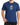 A navy blue t-shirt featuring a graphic design with dice and text referencing Las Vegas and a racing team.
