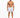 A shirtless man stands confidently in patterned swim trunks featuring sailboats, paired with slide sandals.
