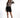 Model wears the Elora long-sleeve nude and black baroque print bodysuit with a crew neckline and body-contouring fit.