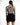 Back view of Elora long-sleeve nude bodysuit with black baroque print, paired with a black lace-trim mini skirt.