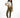 Model in olive green Emory high-waisted leggings by Carbon with a sculpting fit and a white tie-front crop top.