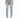 Light blue distressed jeans, featuring rips and a drawstring waist, paired with black heels.