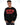 Model wearing a black You Matter University graphic sweatshirt with red varsity text and distressed streetwear style.