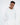 Man in white Eric Eric Hoodie showing diagonal ribbed knit texture, front pocket, and adjustable drawstrings streetwear.