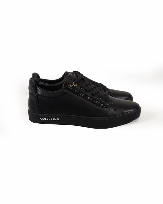 Zipper Sneakers in Black – side profile