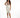Model in Eve White Pencil Skirt, a high-waisted midi skirt with a belted waist and front slit for an office-chic look.
