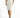 Back view of the Eve White Pencil Skirt, a high-waisted midi skirt with a back zipper and slit for a curve-hugging fit.