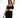 Zuri Knit Cami Top in Black – front close-up