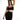 Zuri Knit Cami Top in Black – front close-up