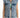 Denim vest with a relaxed fit, featuring a button-up front and two chest pockets, layered over a green top.