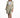 Model in Vera grey tailored suit shorts and matching blazer with a high-waisted belted design and white sneakers.