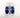 Top view of Carbon Neon LED sneakers in white with blue laces, metallic blue trim, and signature CARBON embroidery.