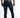 Rear view of Carbon Jeans Jaxx slim fit blue washed denim for men, featuring white paint splatter and branded waist patch.