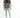 Man in Bobby light blue super skinny fit distressed streetwear jeans and a black mesh graphic t-shirt.