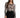 Model in Maddison black high-waisted wrap mini skirt with floral eyelash lace hem and side button detail.