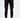 Tobias black slim-fit streetwear pants featuring silver zipper details on thighs and knees with a drawstring waist.
