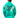 Back view of the Charles Hoodie in mint green featuring a large metallic silver streetwear graphic and oversized fit.