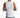Back view of Carbon Summer Rain white tank top, a slim fit streetwear essential paired with denim shorts.
