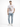 Full body view of model wearing blue distressed jeans