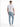 Back view of blue distressed jeans showing rear pockets