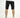 Rear view of Samuel Black Washed Denim Shorts for men by Carbon Jeans with distressed back pockets and a slim fit.