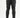 Back view of Ronald slim fit black streetwear pants featuring an elastic waistband and tapered leg on a white background.