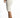 Side view of Eve White Pencil Skirt, a high-waisted midi skirt with a curve-hugging fit and gold hardware detail.