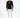 Model wearing Keep On Moving black graphic long sleeve streetwear shirt with white distressed jeans.