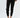 Model wearing Paris Black Knit Jogger Pants with drawstring waist and ribbed cuffs, styled with white high-top sneakers.