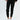 Model wearing Paris Black Knit Jogger Pants with drawstring waist and ribbed cuffs, styled with white high-top sneakers.