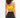 Back view of the Essential Ribbed Bralette Top in yellow Sunset Vibes with thin straps, paired with black pants.