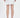 Back view of the Nina cream jacket set featuring a tailored mini skirt with zipper and tan block heel sandals.