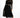 Model in Jada black high-waisted pleated midi skirt with mesh overlay, paired with a long-sleeve crop top and heels.