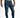 Franco Men's Slim Fit Blue Denim Jeans featuring distressed knee rips and a medium wash on a model.
