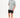 Model in the Popit Grey Oversized Shirt with white chest text, black streetwear shorts, and black sneakers.