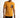 Man wearing a mustard yellow Carbon My Rules graphic streetwear tee with urban text art against a white studio background.