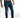 Front view of Nixon slim fit blue distressed jeans for men featuring ripped knees and a streetwear fade.