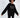 Model wearing a Manhattan New York Central Park 10028 oversized black sweatshirt with white embroidery.