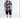 Men's black Miami short sleeve button-down shirt with white surf graphic print, paired with black shorts.