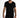 Man wearing a black Carbon Classic Streetwear Tee with a scoop neck, curved hem, and short sleeves.