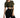 Woman wearing the Aleena army green front-knot cropped t-shirt with black high-waisted leggings.