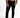 Mason Slim Straight Black Jeans with subtle distressing in a streetwear style on a male model.