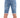 Denim shorts with a faded wash, featuring a rolled hem and two back pockets, viewed from the rear.