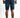 Back view of Otto Blue Distressed Denim Shorts for men featuring a Carbon Jeans logo patch and slim fit streetwear style.