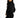 Side view of a woman wearing the black Ellis Bomber Jacket in Carbon, a sleek streetwear essential with a modern silhouette.