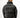Rear view of Brooks black puffer coat featuring an oversized minimalist design and high collar for winter streetwear style.
