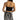Back view of the black Carbon Emmie Strapless Bustier Top showing structured fit and exposed gold-tone zipper closure.