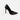 Sleek black pointed toe heels with a high stiletto pump design in smooth leather on a white background.