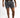 Men's Niko black and white vertical striped swim trunks with drawstring and elastic waistband by Carbon Jeans.