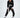 Model in Finaley black velvet romper with white belt, zipper details, and white cuffs for a trendy streetwear OOTD look.